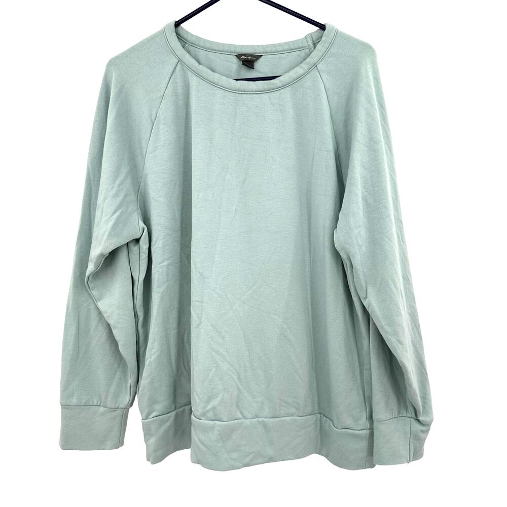 Eddie Bauer Size XL Sweater Mint Green Pullover Basic Everyday Casual Crew Neck